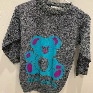 Vintage Hot Cashews Acrylic Kids Bear Sweater
